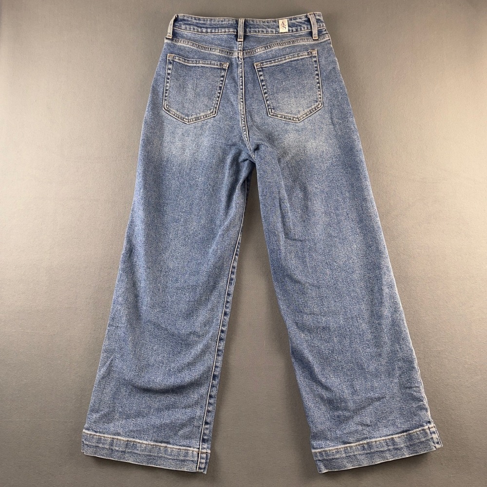 Altar'd State Wide Leg Jean Women 29 Blue High Rise Button Fly DP593 Medium Wash - Picture 8 of 10